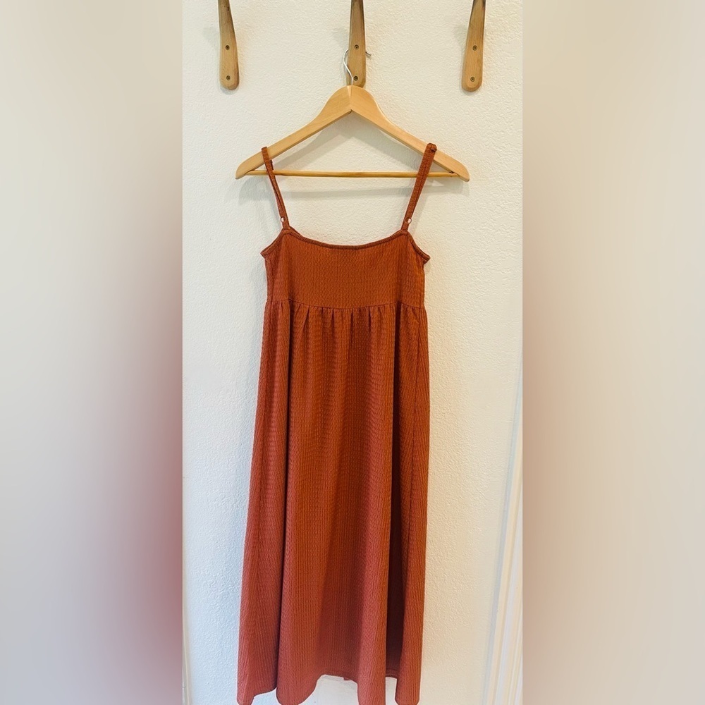 Sanctuary Earthy Boho Textured Button Front Sleeveless Midi Dress Size XS - Picture 3 of 3